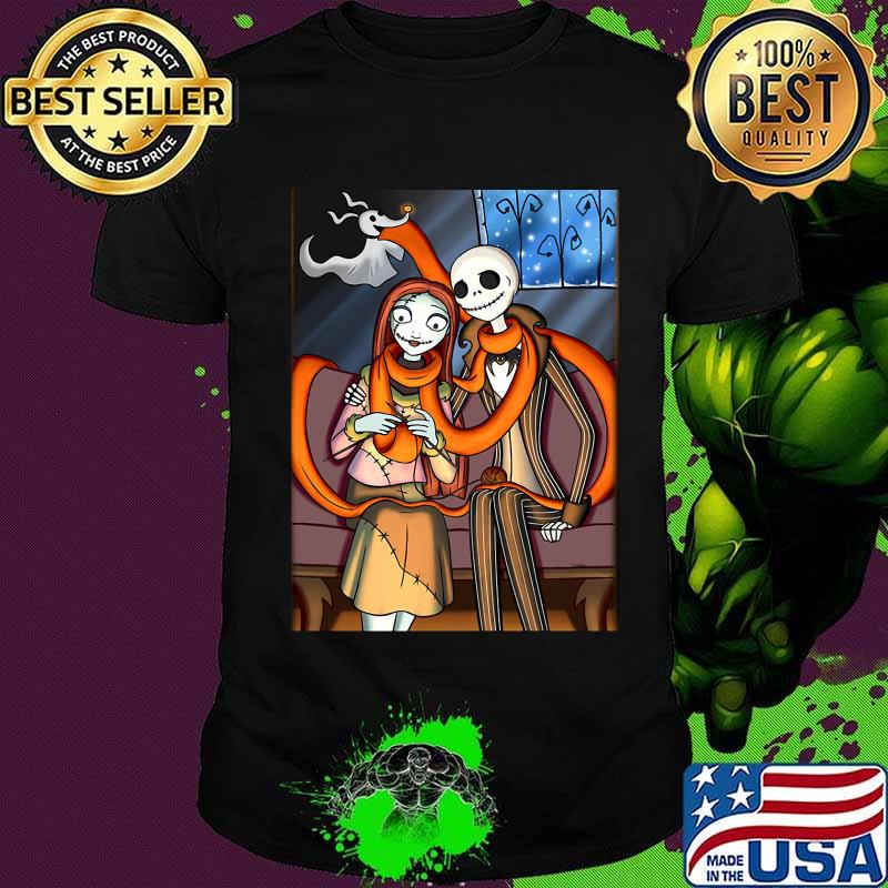 Halloween jack skellington and girlfriend shirt