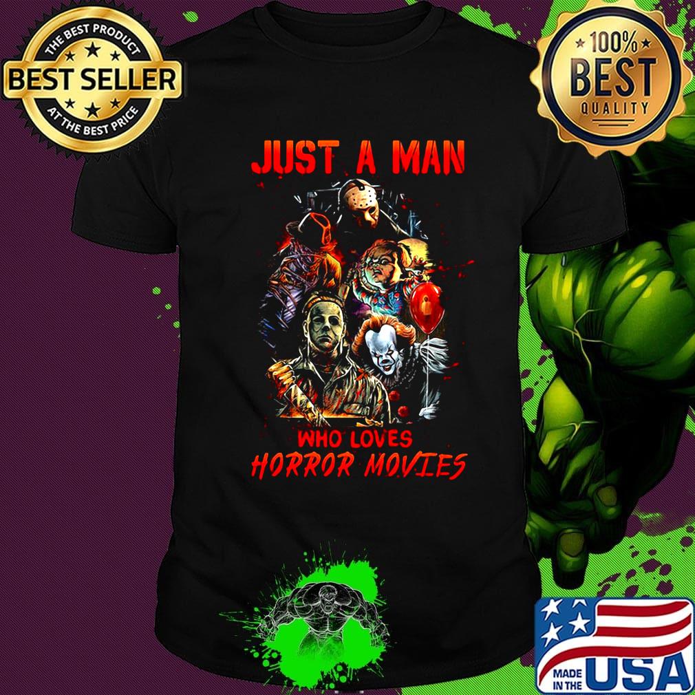 Halloween just a girl who loves horror movies black shirt