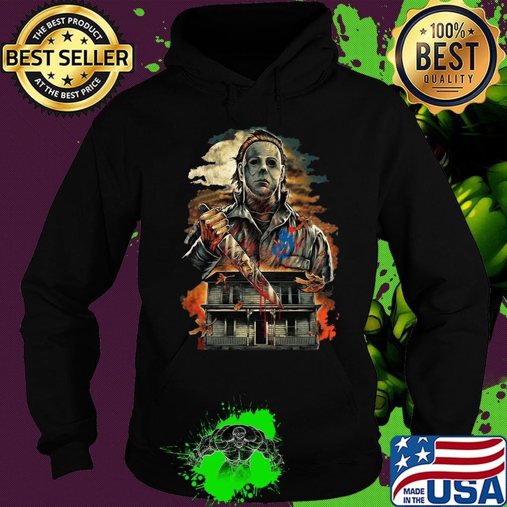Halloween michael myers holding knife fire s Hoodie Halloween michael myers holding knife fire s Hoodie