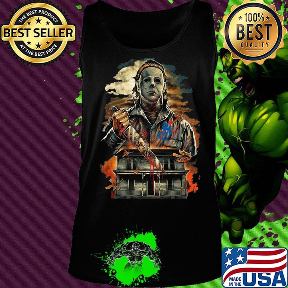 Halloween michael myers holding knife fire s Tank top Halloween michael myers holding knife fire s Tank top