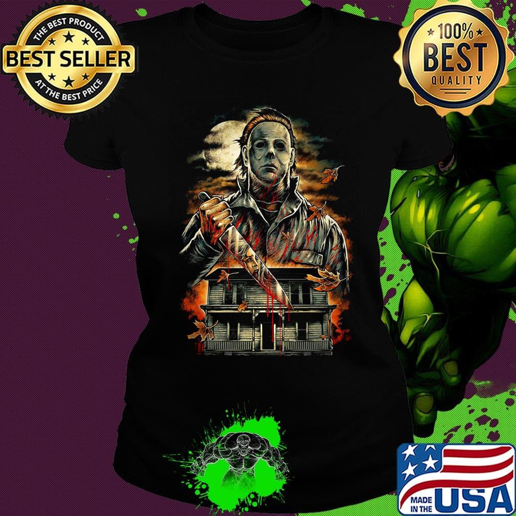 Halloween michael myers holding knife s Ladies tee Halloween michael myers holding knife s Ladies tee