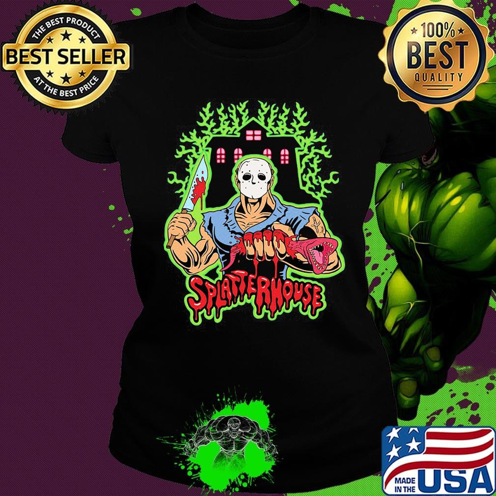 Halloween michael myers holding knife splatterhouse s Ladies tee Halloween michael myers holding knife splatterhouse s Ladies tee