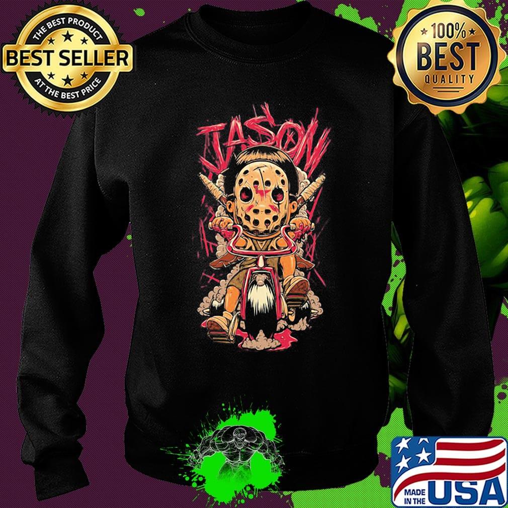 Halloween michael myers jason riding bicycle s Sweater Halloween michael myers jason riding bicycle s Sweater