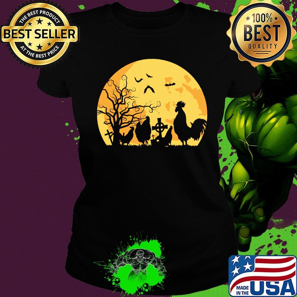 Halloween moon chicken classic s Ladies tee Halloween moon chicken classic s Ladies tee