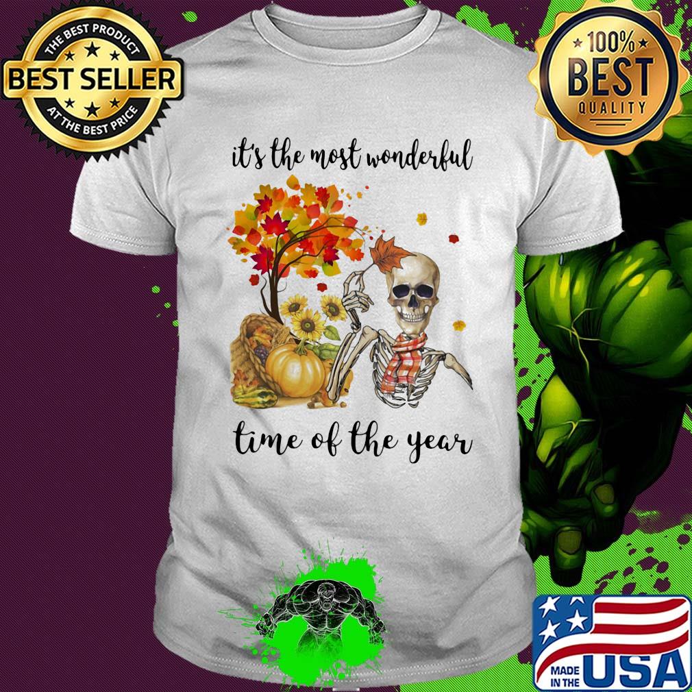 Halloween skeleton it's the most beautiful time of the year shirt