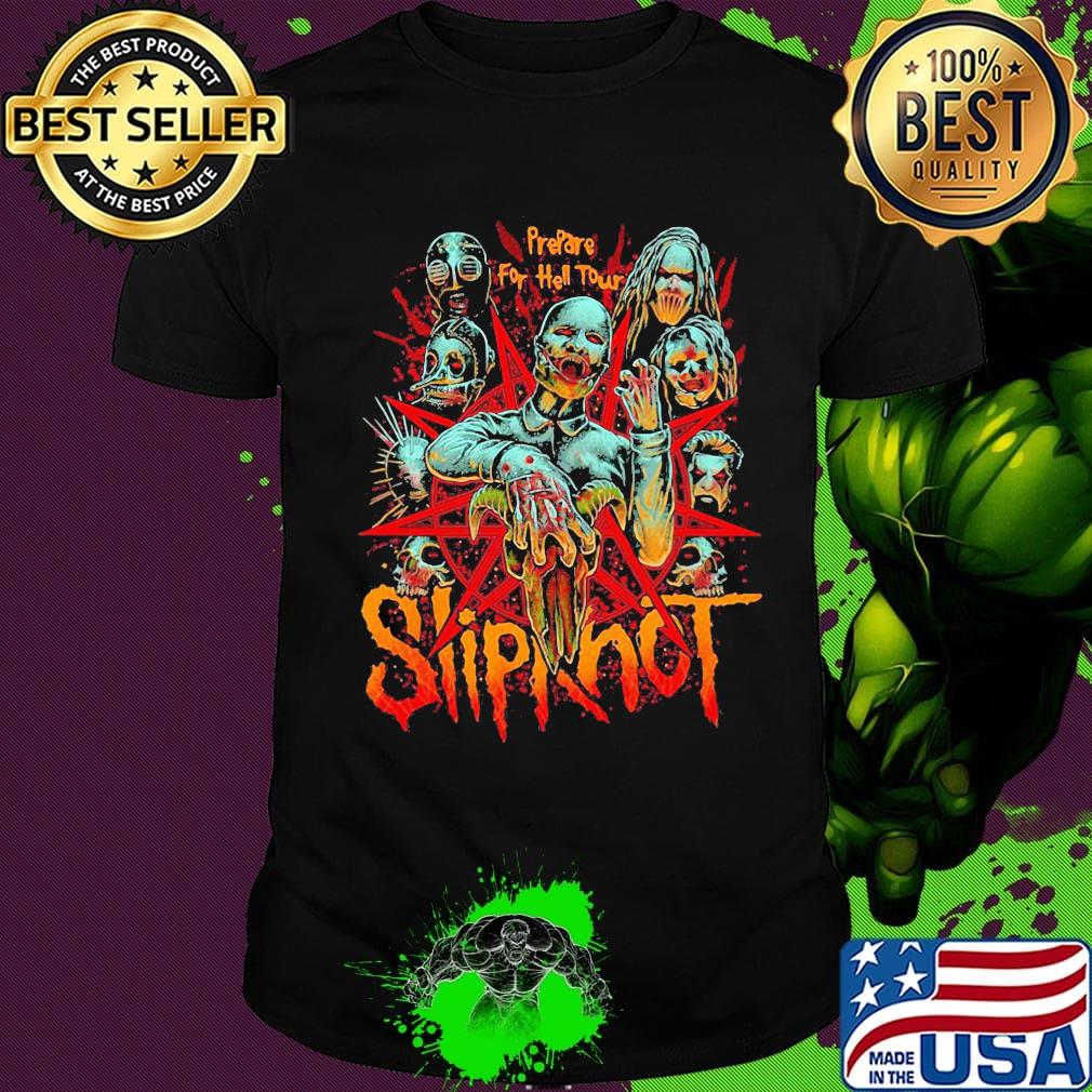 Halloween slipknot band horror prepare for hell tour shirt Halloween slipknot band horror prepare for hell tour shirt