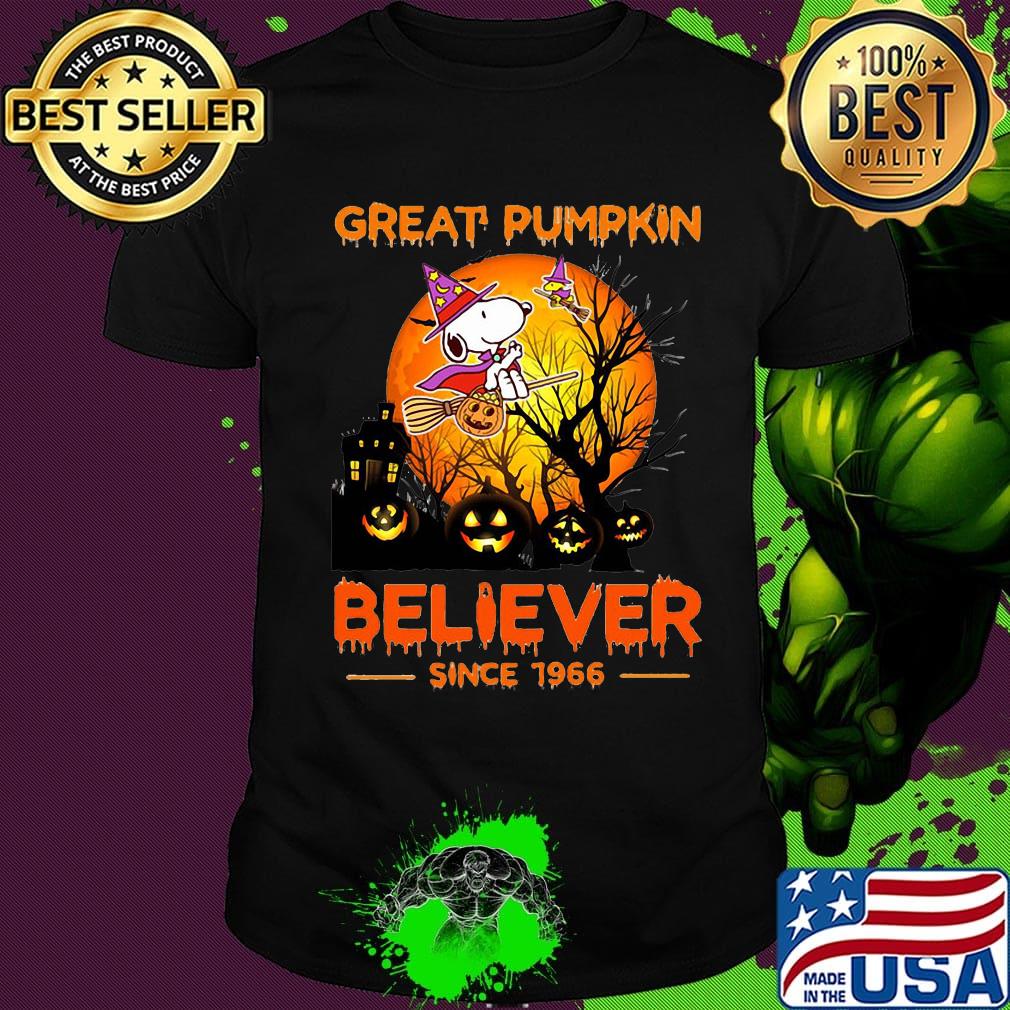 Halloween snoopy great pumpkin believer since 1966 shirt