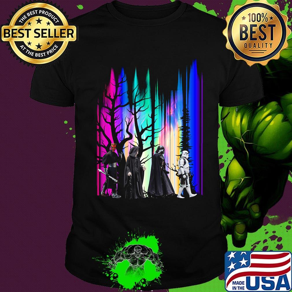 Halloween star wars characters abbey road shirt