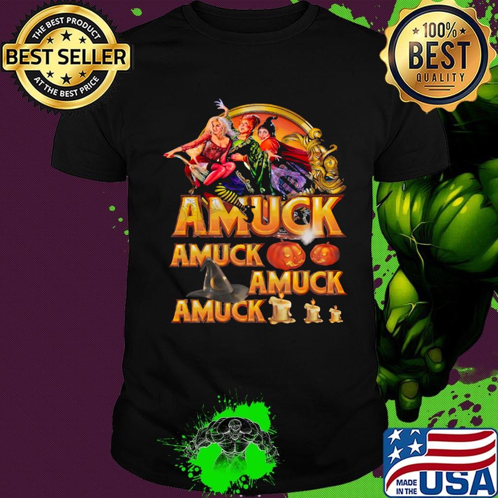 Halloween witch amuck pumpkin shirt