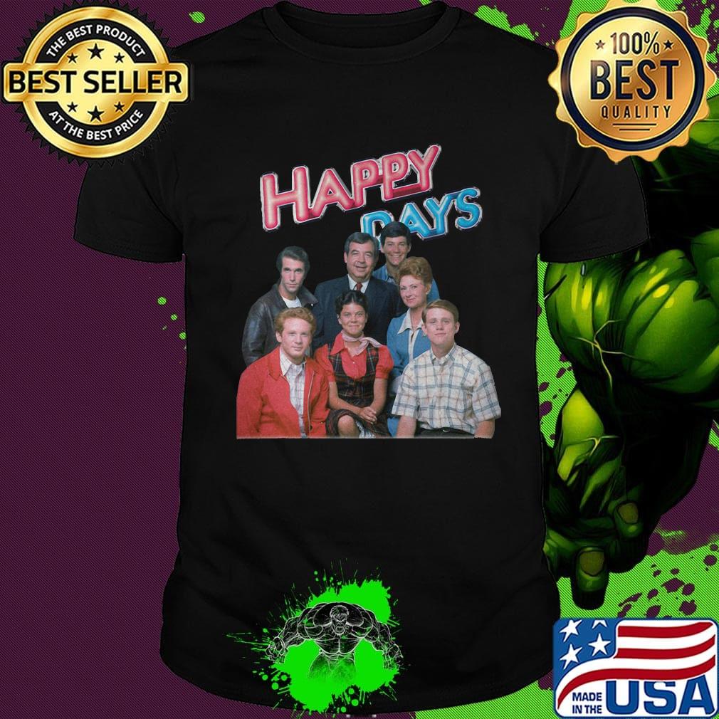 Happy days smiling characters retro shirt