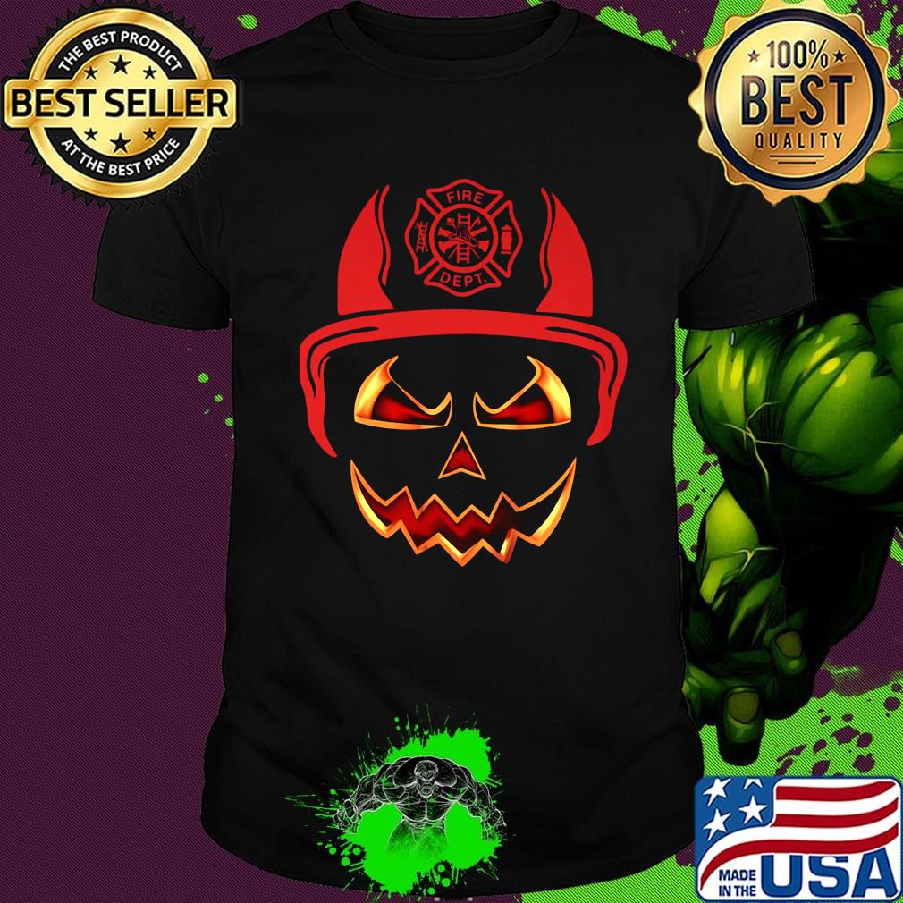 Happy halloween skull firefighter shirt