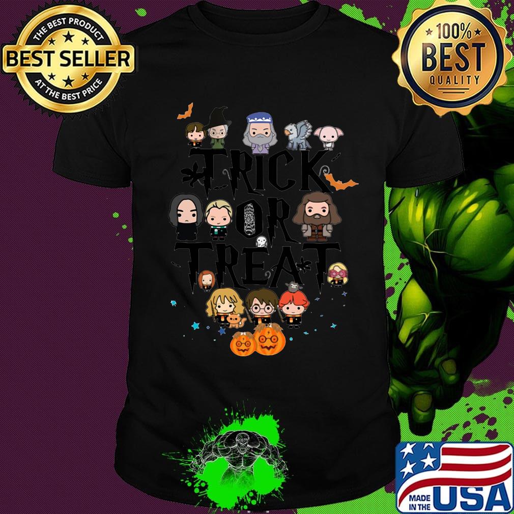 Harry potter characters chibi trick or treat shirt