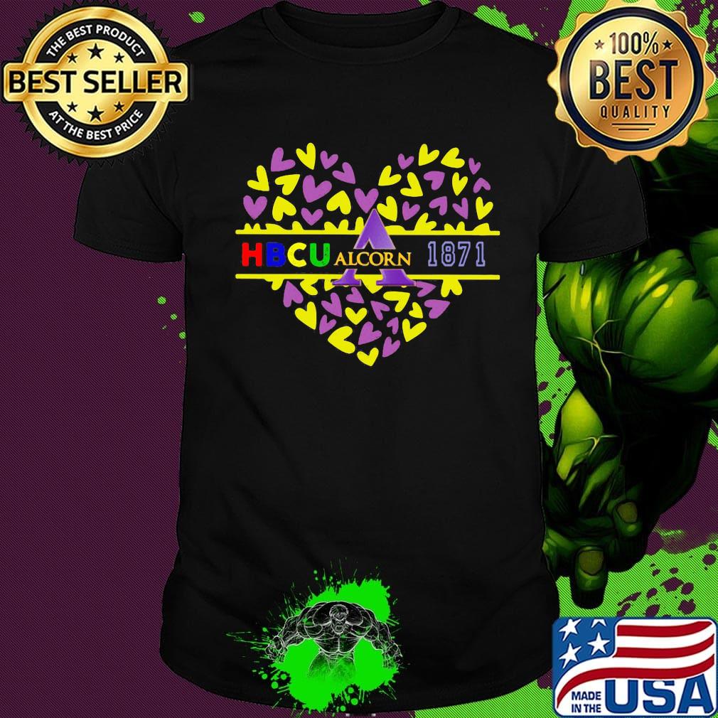 Hbcu alcorn state university 1871 logo hearts shirt