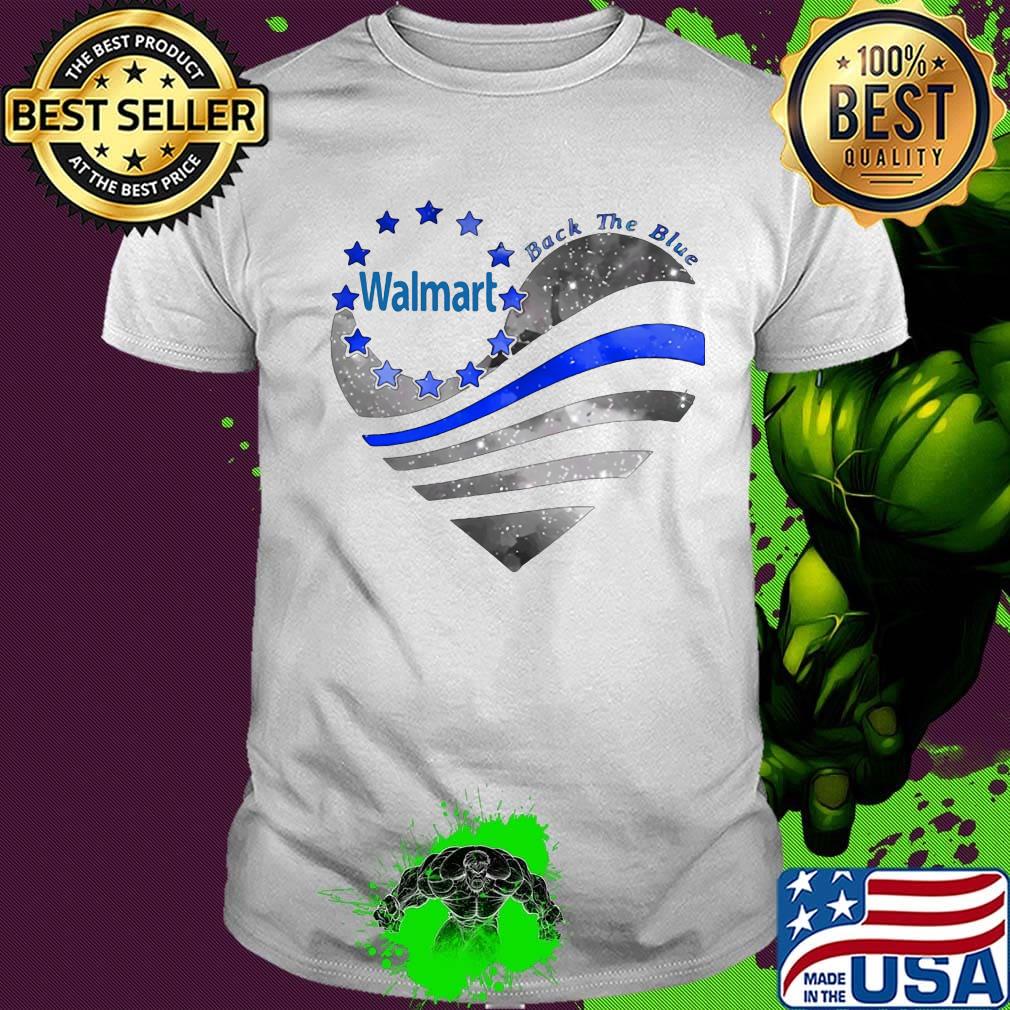 Heart walmart logo american flag happy independence day shirt