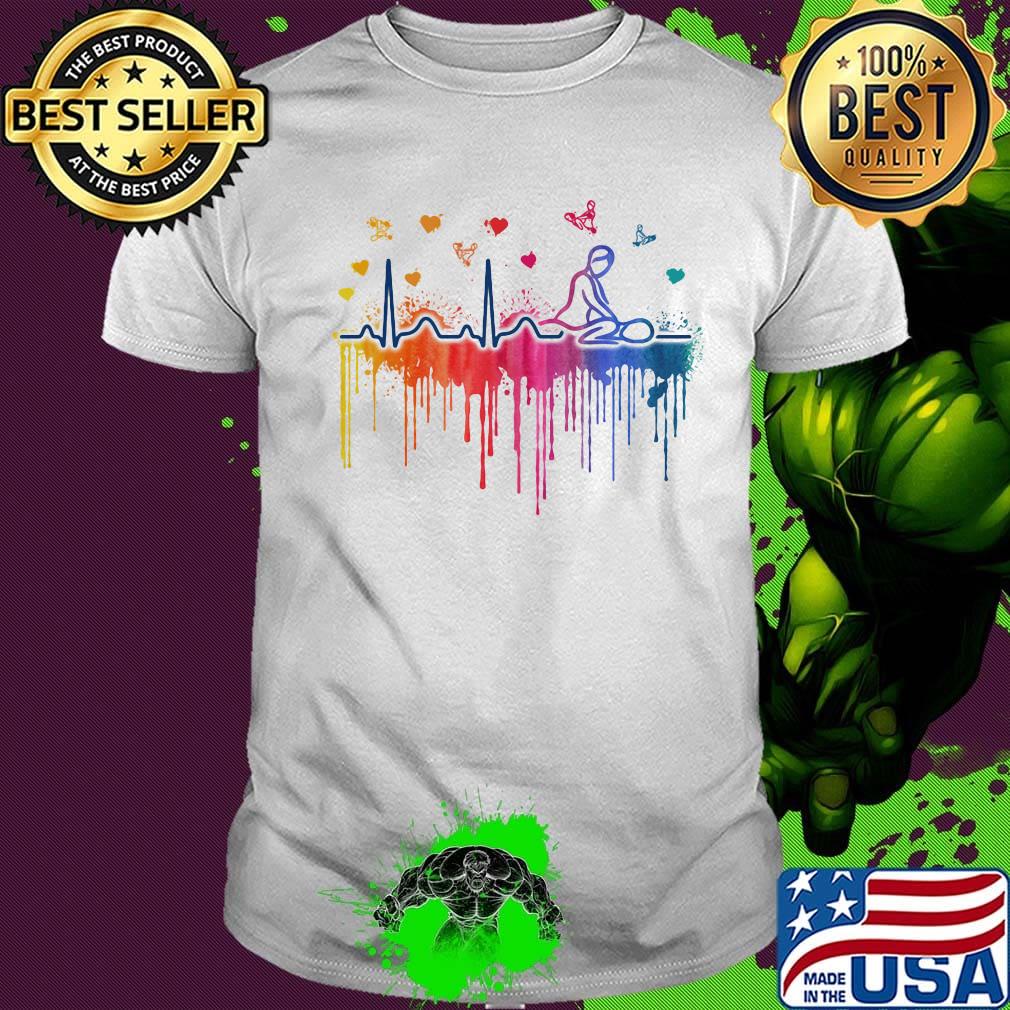 Heartbeat Purple Massage Laugh Color Vintage Retro Shirt