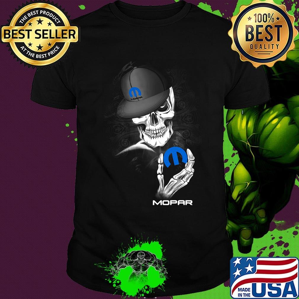 Hiphop dance skeleton mopar logo shirt