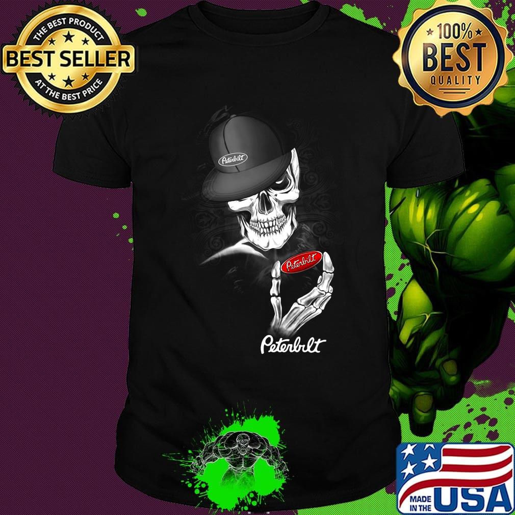 Hiphop dance skeleton peterbilt logo shirt