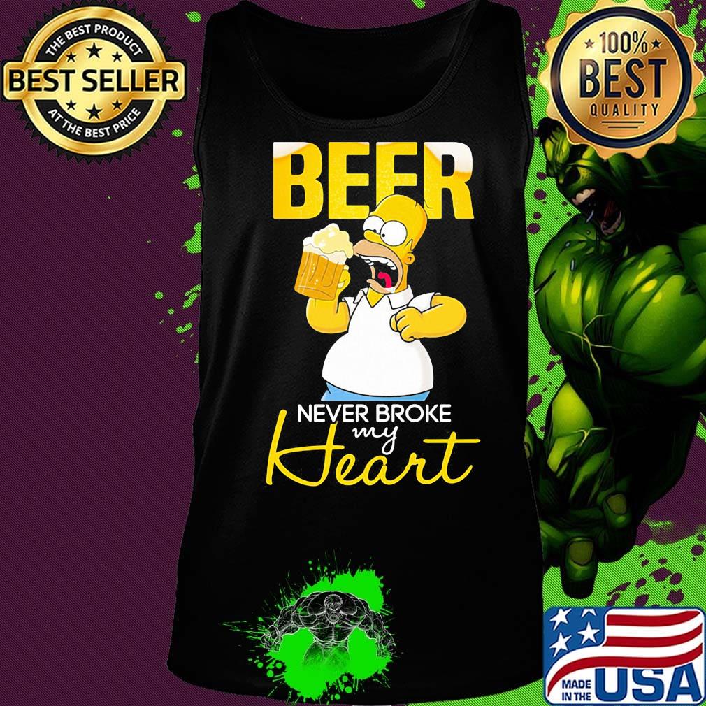 Homer simpson beer never broke my heart s Tank top Homer simpson beer never broke my heart s Tank top