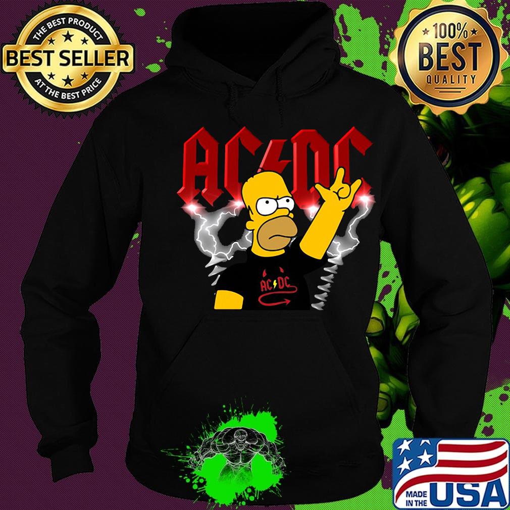 Homer simpson rocking acdc band s Hoodie Homer simpson rocking acdc band s Hoodie
