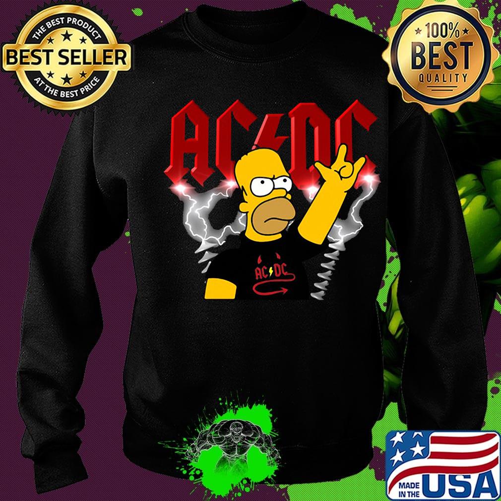 Homer simpson rocking acdc band s Sweater Homer simpson rocking acdc band s Sweater