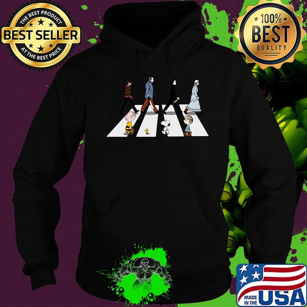 Horror characters and the peanuts abbey road s Hoodie Horror characters and the peanuts abbey road s Hoodie