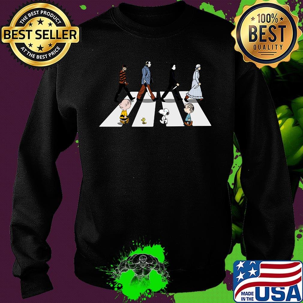 Horror characters and the peanuts abbey road s Sweater Horror characters and the peanuts abbey road s Sweater