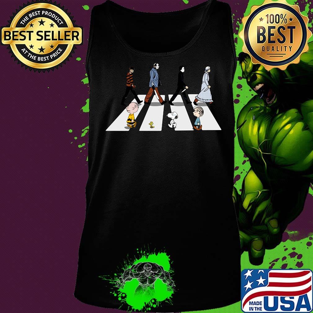 Horror characters and the peanuts abbey road s Tank top Horror characters and the peanuts abbey road s Tank top