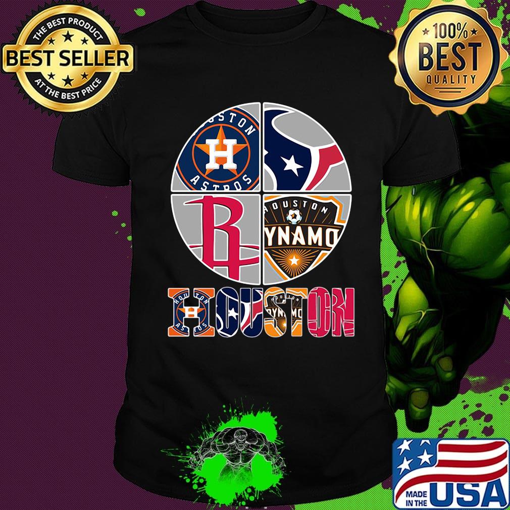 Houston astros texans rockets dynamo logo shirt