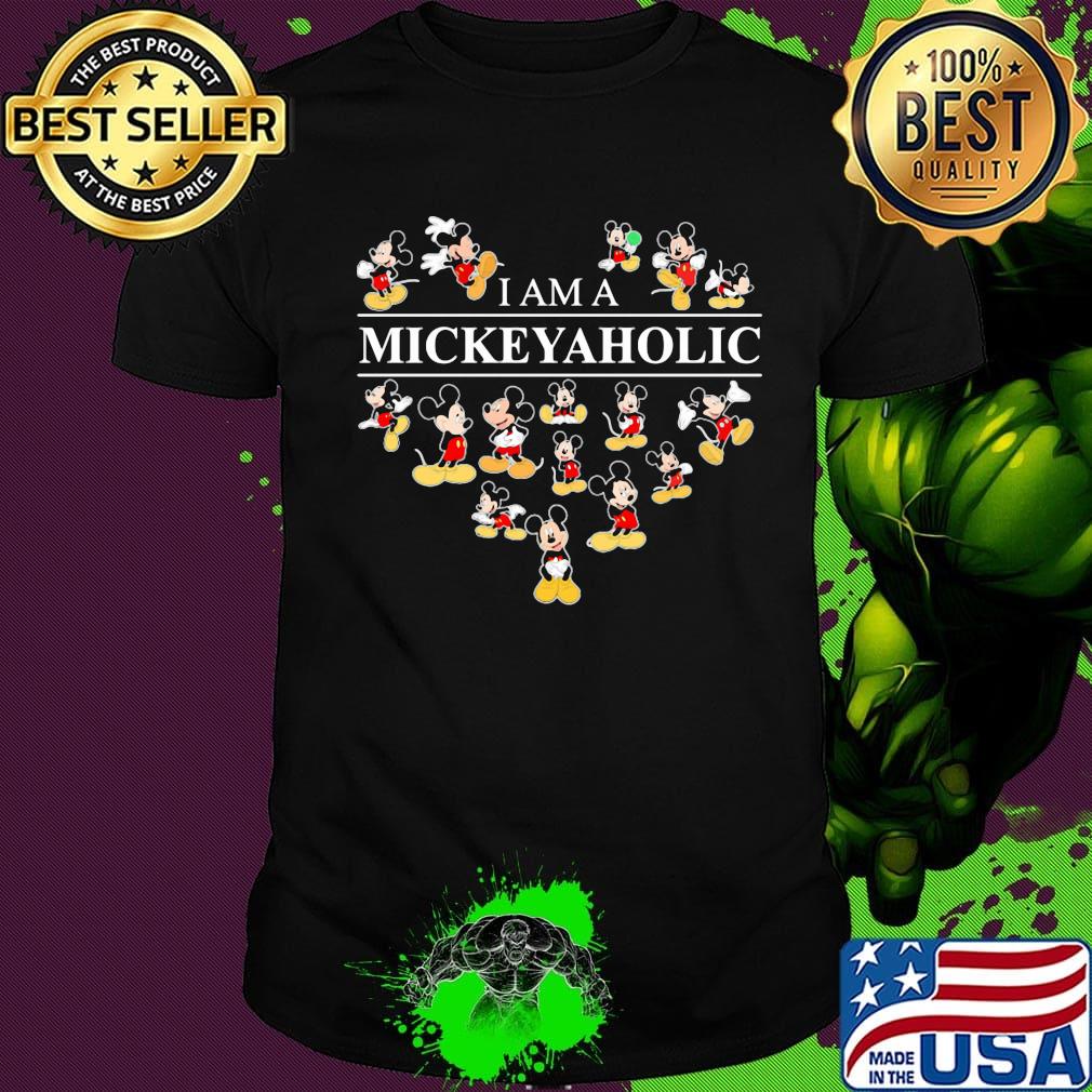 I am a mickey mouse aholic heart shirt