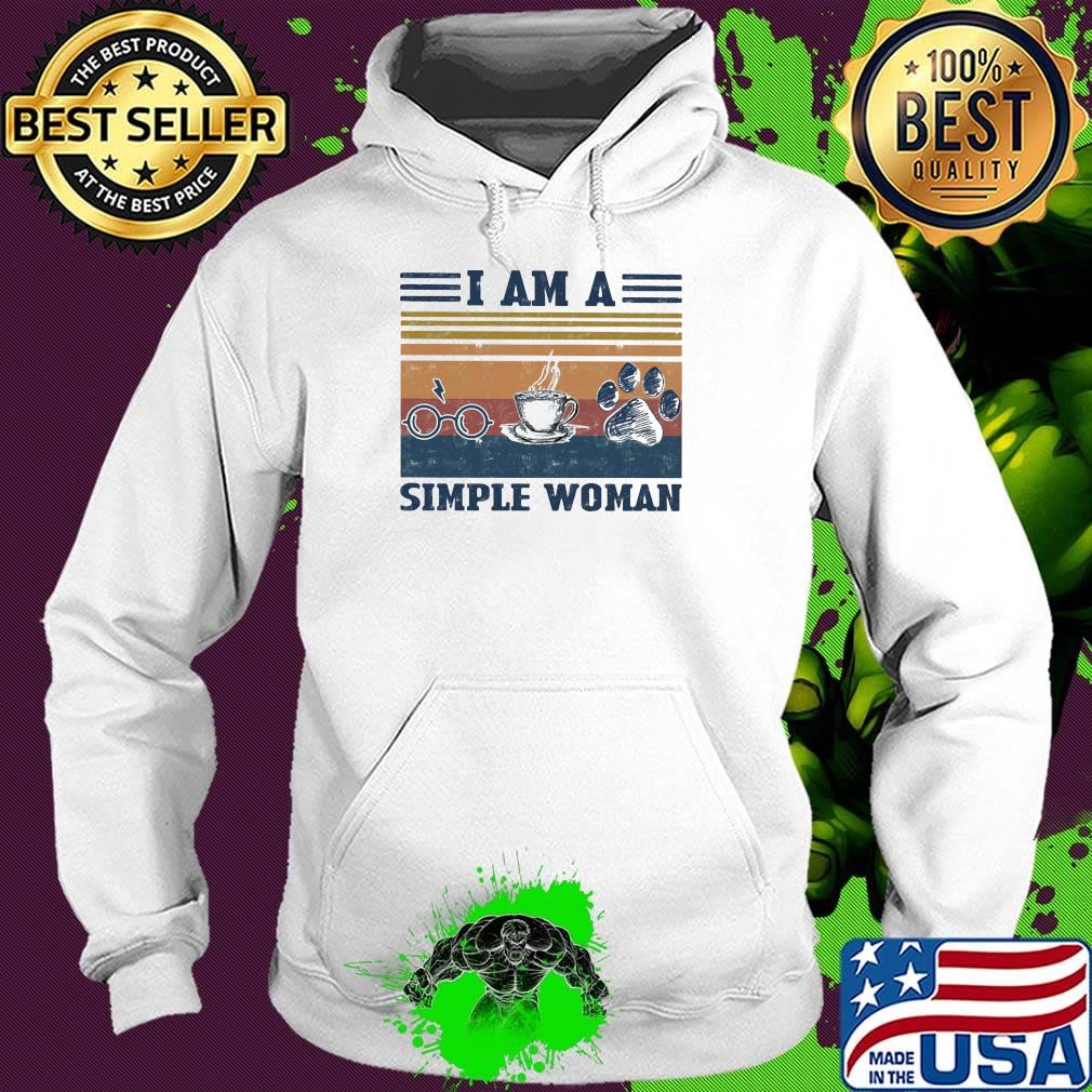 I am a simple woman harry potter coffee dog paw vintage retro s Hoodie I am a simple woman harry potter coffee dog paw vintage retro s Hoodie