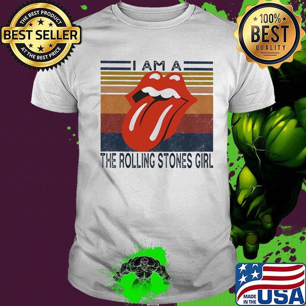 I am a the rolling stones girl vintage retro shirt