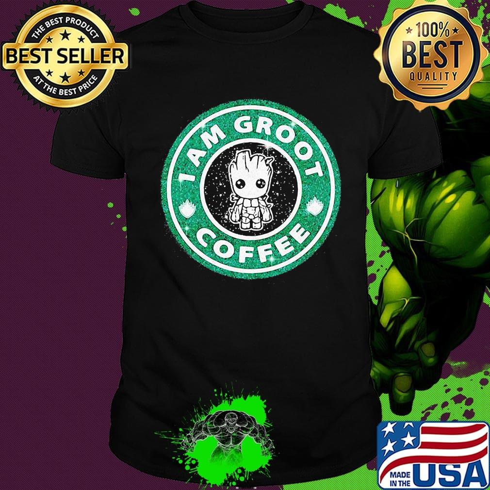 I am baby groot coffee diamond shirt
