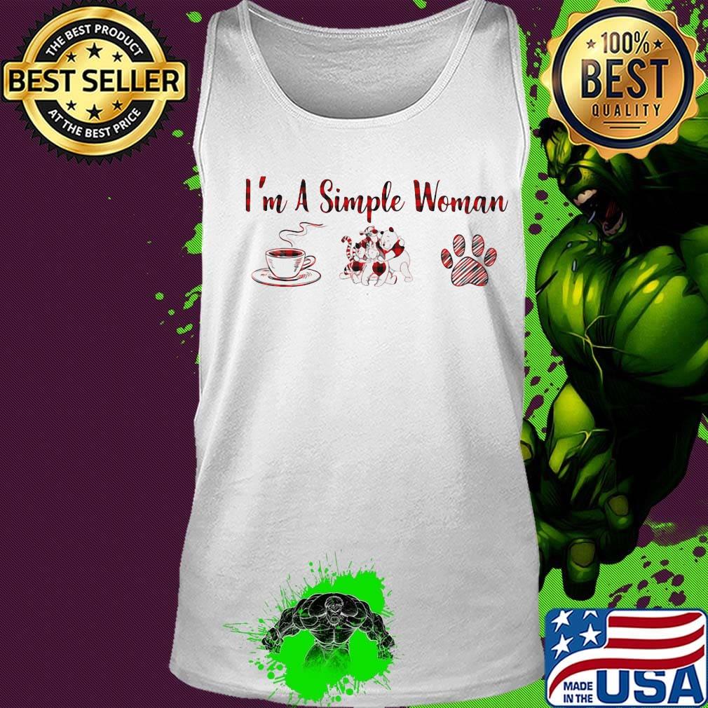I'm a simple woman coffee pooh paw dog s Tank top I'm a simple woman coffee pooh paw dog s Tank top
