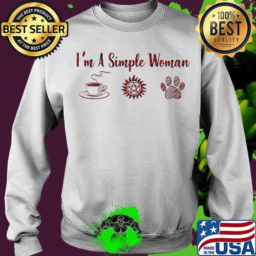 I'm a simple woman coffee supernatural paw dog s Sweater I'm a simple woman coffee supernatural paw dog s Sweater