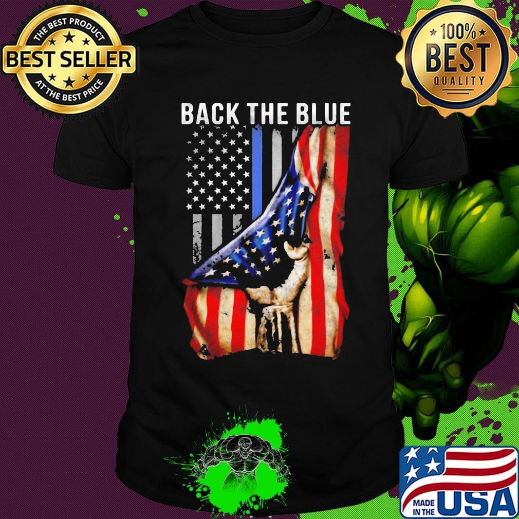 Independence day flag american back the blue shirt