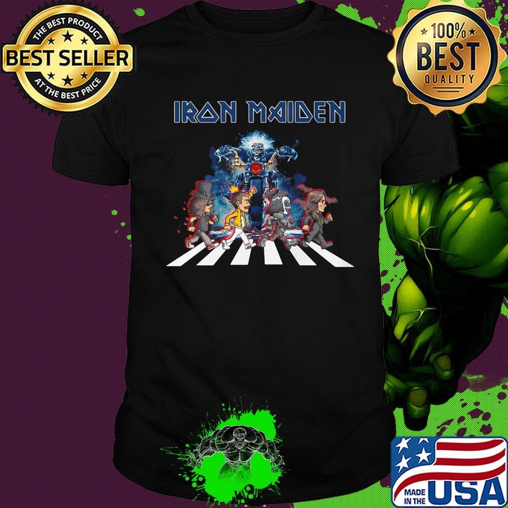 Iron maiden band members abbey road shirt