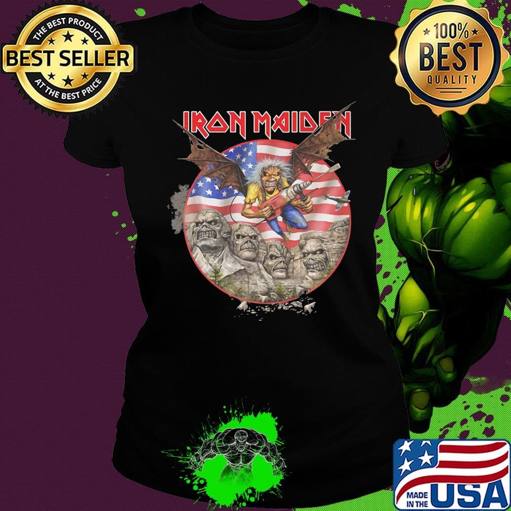 Iron maiden bat american flag independence day s Ladies tee Iron maiden bat american flag independence day s Ladies tee