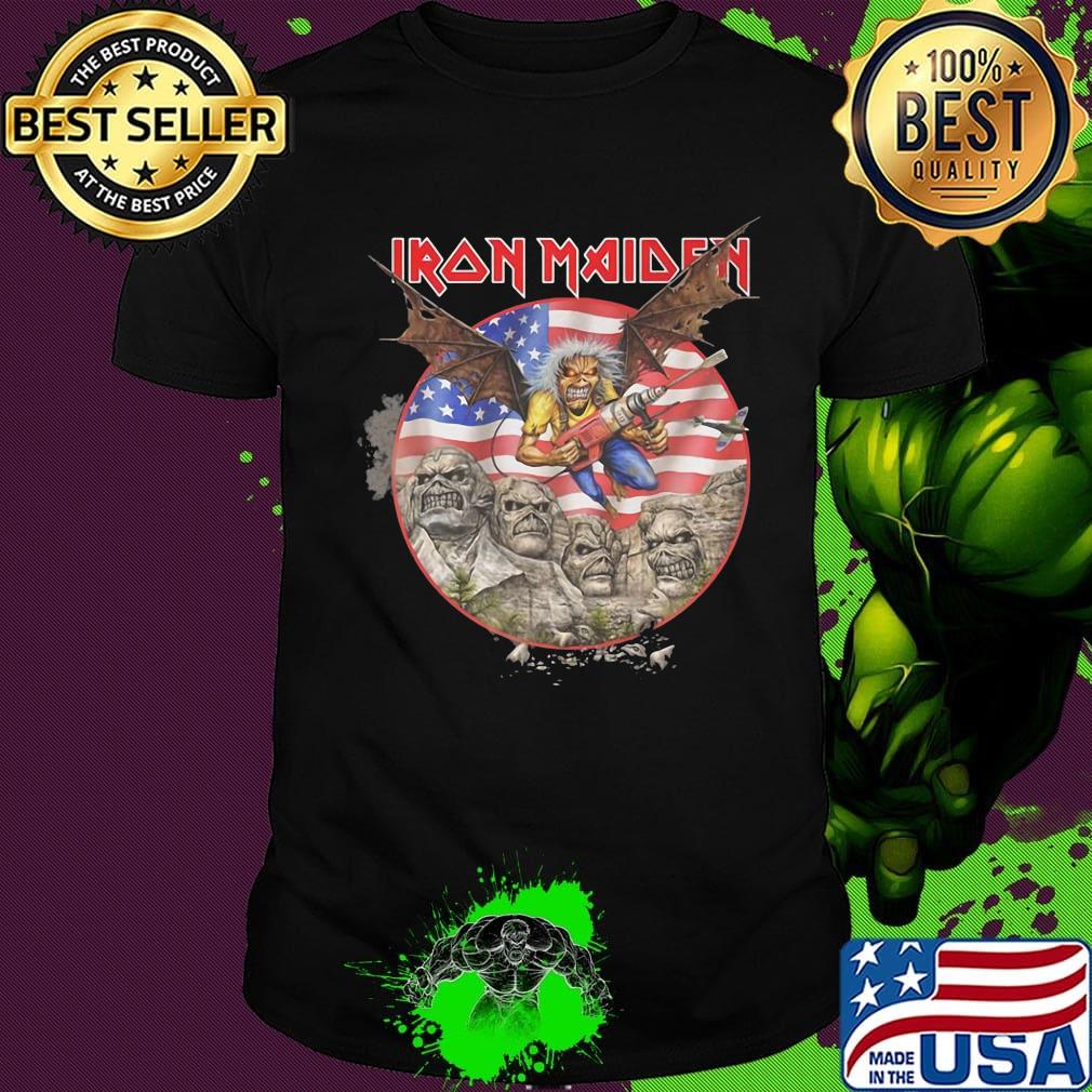 Iron maiden bat american flag independence day shirt