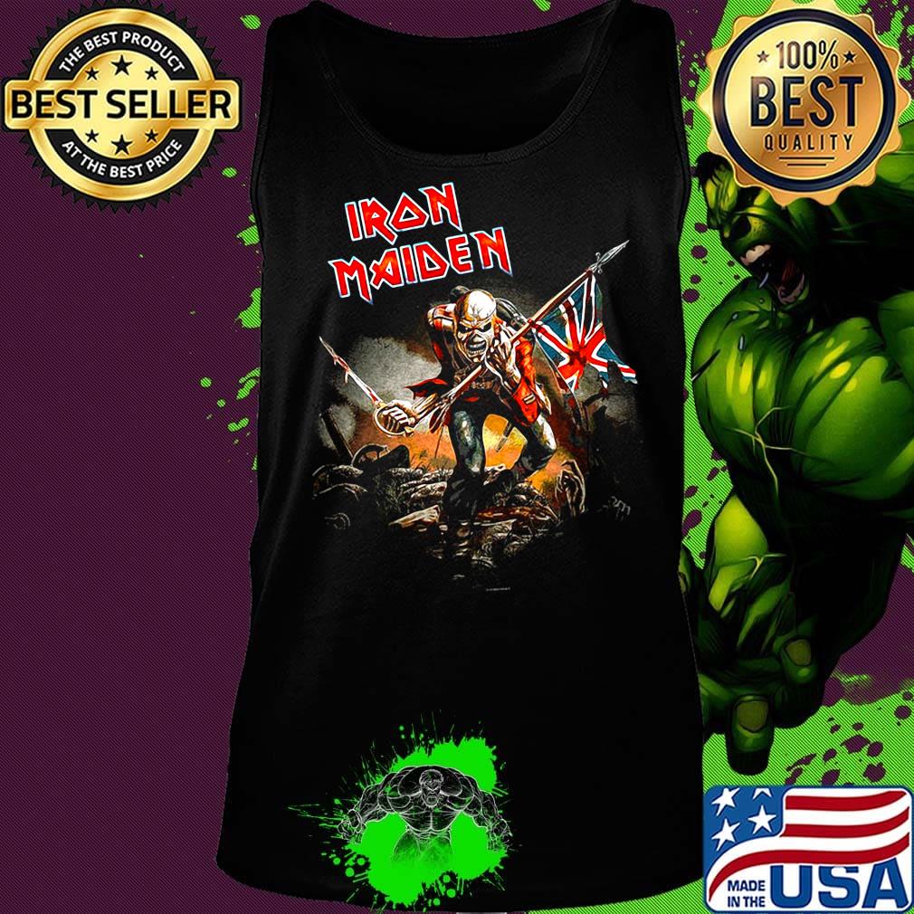 Iron maiden eddie the trooper british flag skeleton black s Tank top Iron maiden eddie the trooper british flag skeleton black s Tank top