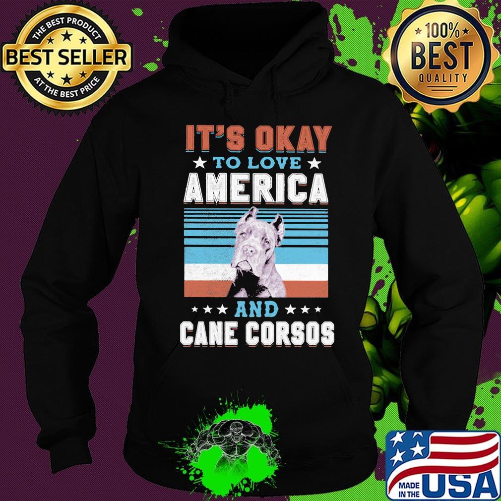 It's okay to love America and cane corsos dog vintage retro s Hoodie It's okay to love America and cane corsos dog vintage retro s Hoodie