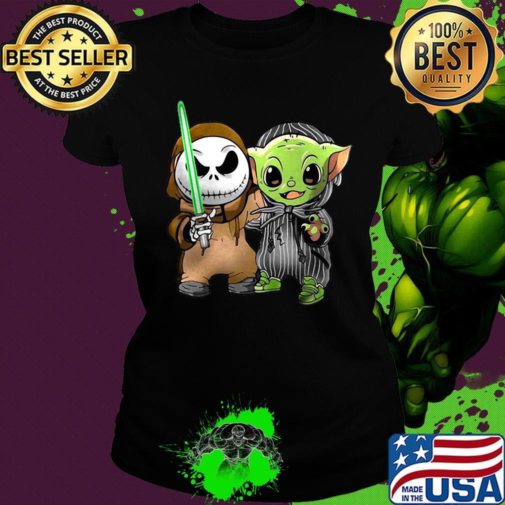 Jack skellington and baby yoda s Ladies tee Jack skellington and baby yoda s Ladies tee