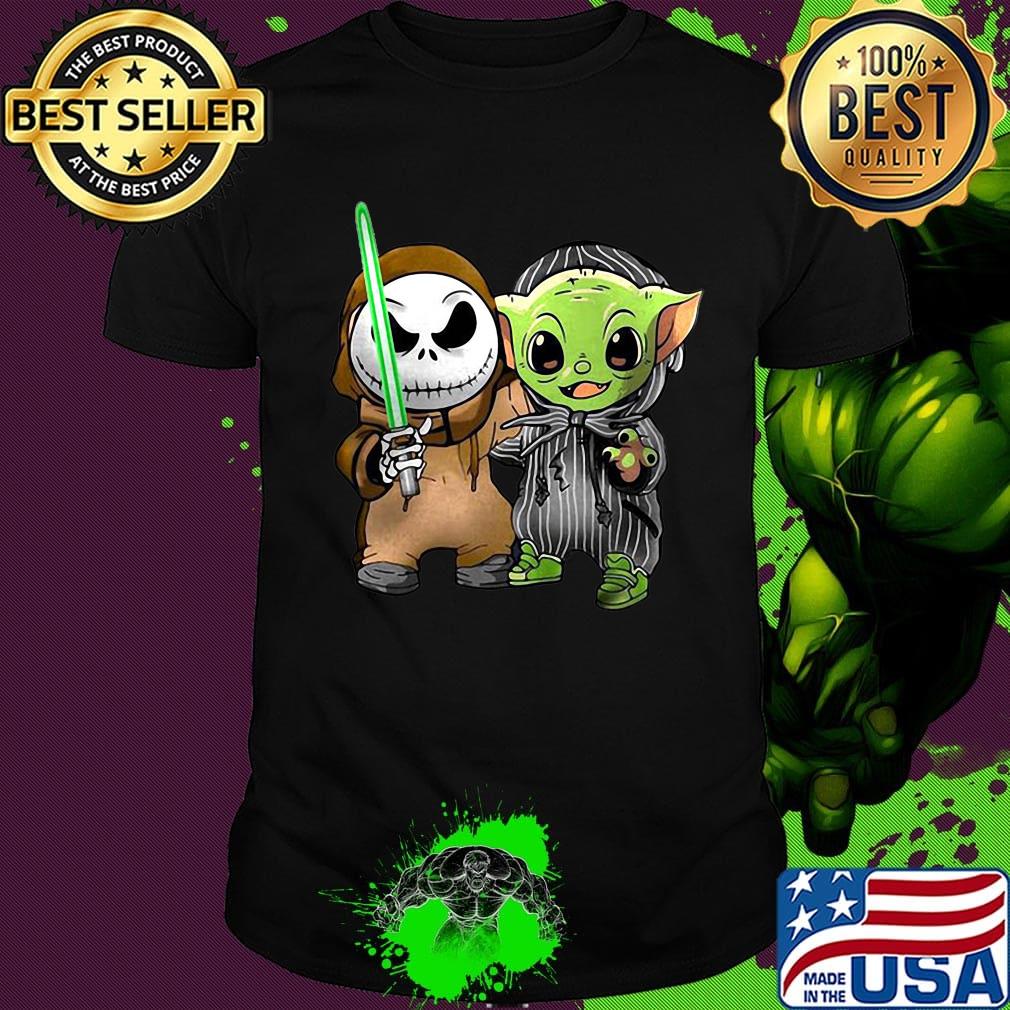 Jack skellington and baby yoda shirt Jack skellington and baby yoda shirt