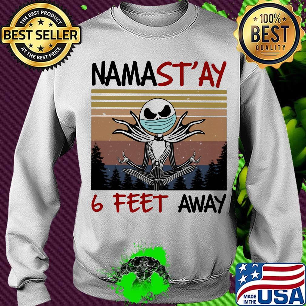 Jack skellington mask namastay 6 feet away vintage retro s Sweater Jack skellington mask namastay 6 feet away vintage retro s Sweater
