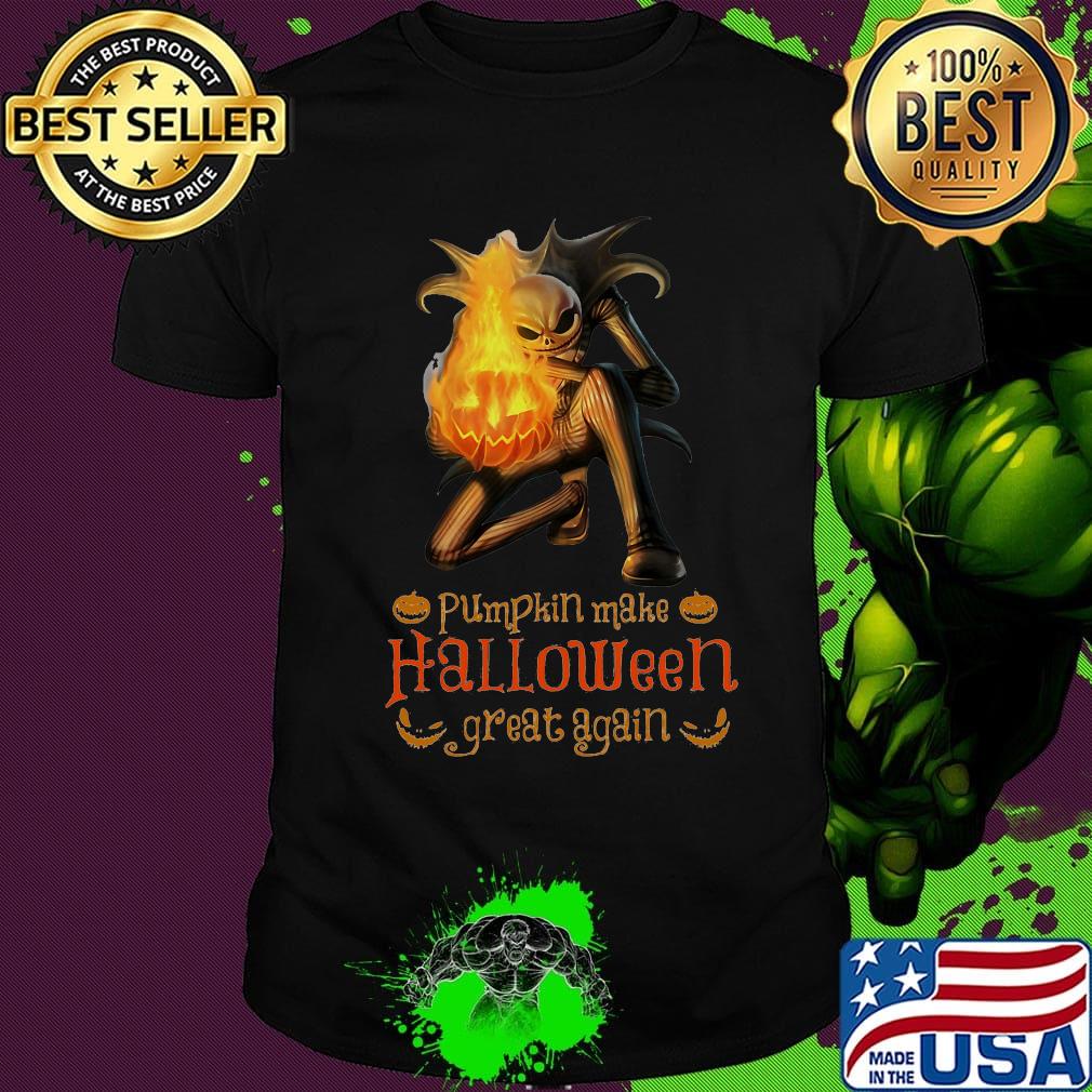 Jack skellington pumpkin make halloween great again shirt