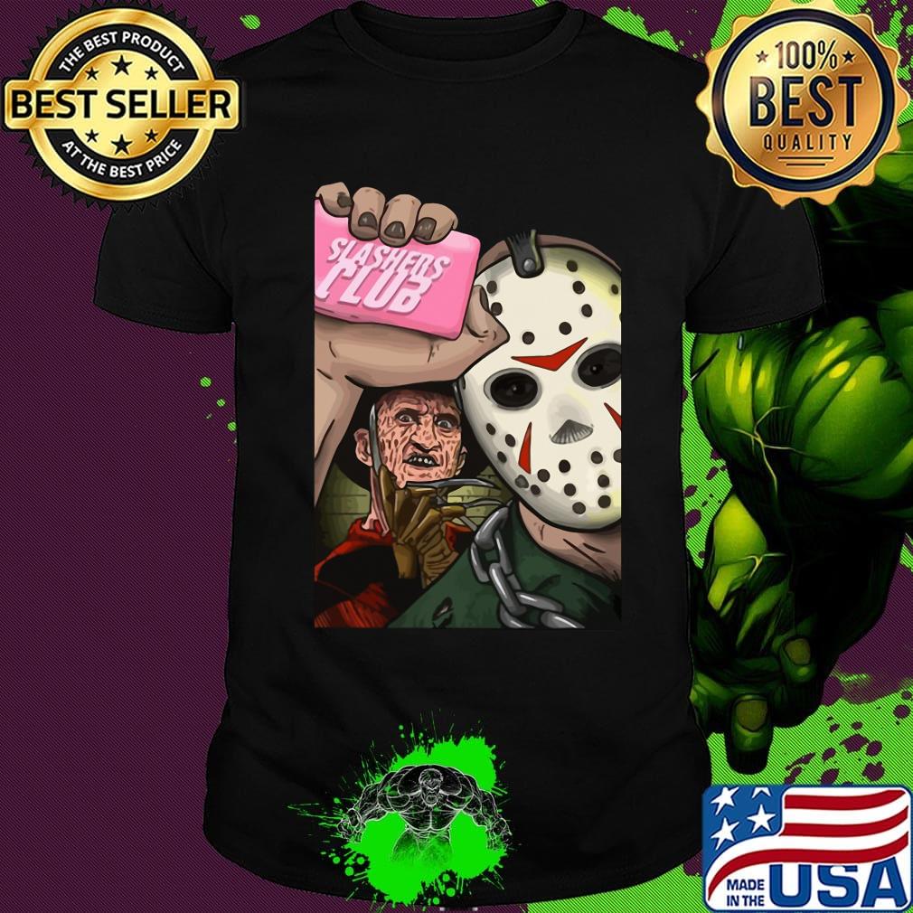 Jason voorhees and freddy krueger slashers club shirt