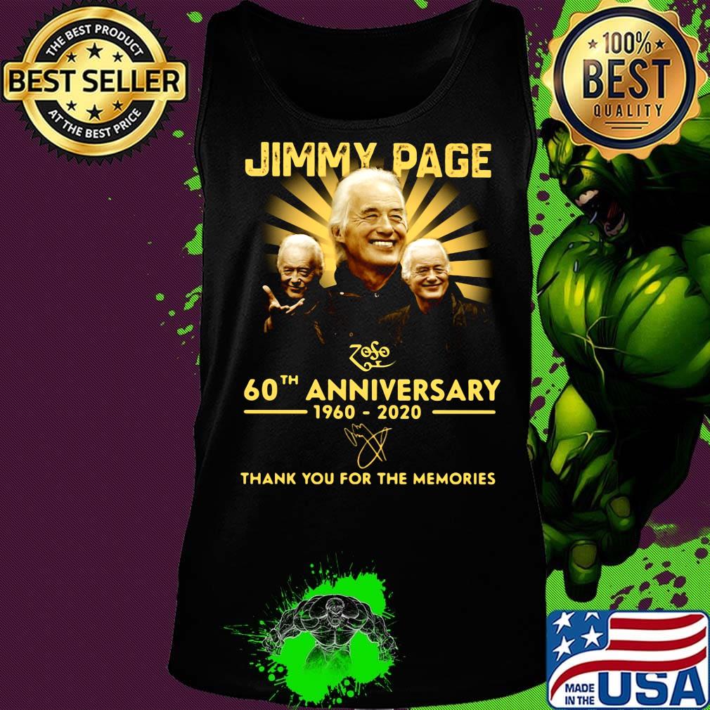 Jimmy page 60th anniversary 1960-2020 thank you for the memories signature s Tank top Jimmy page 60th anniversary 1960-2020 thank you for the memories signature s Tank top