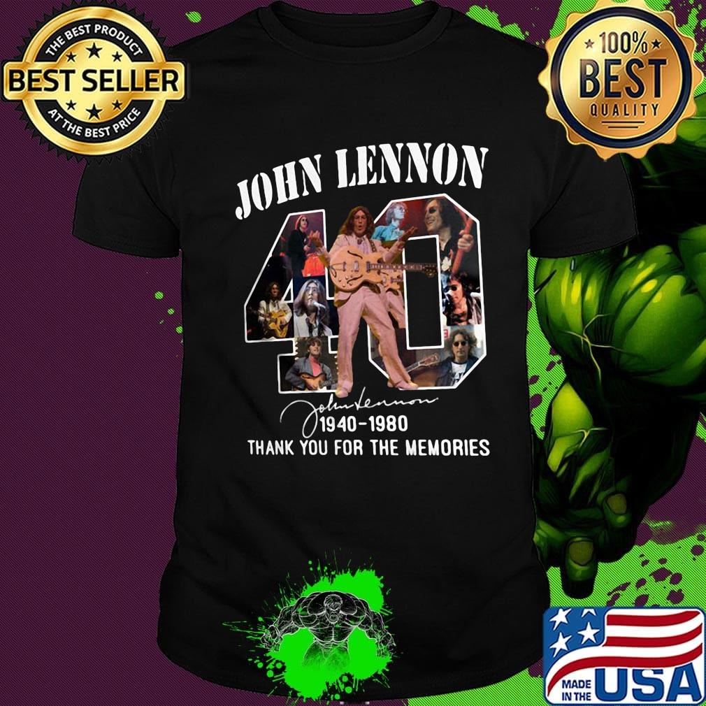 John lennon 40 1940 1980 thank you for the memories signature shirt