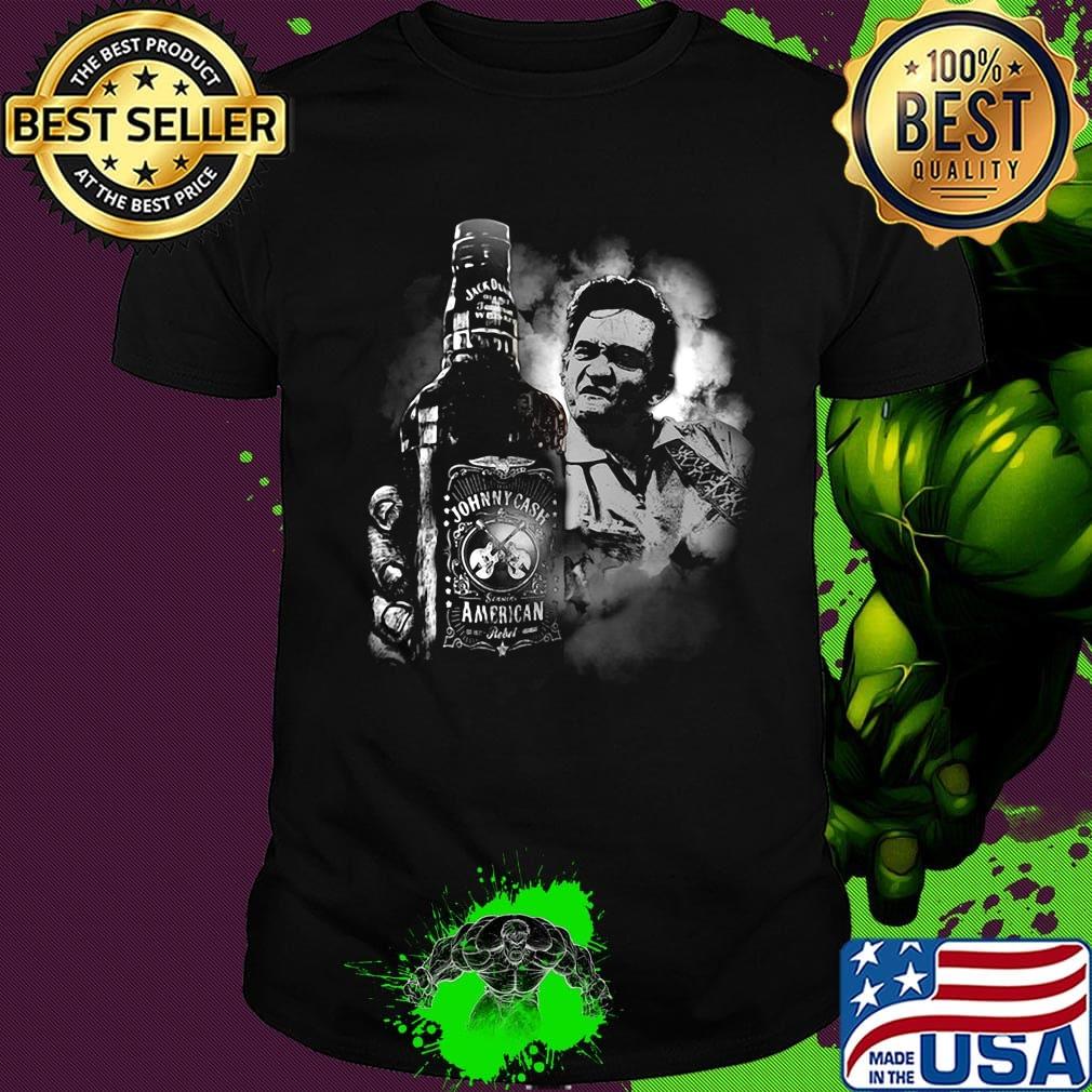 Johnny cash middle finger american wine shirt