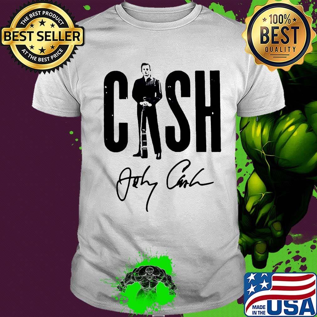 Johnny cash musician signature art shirt