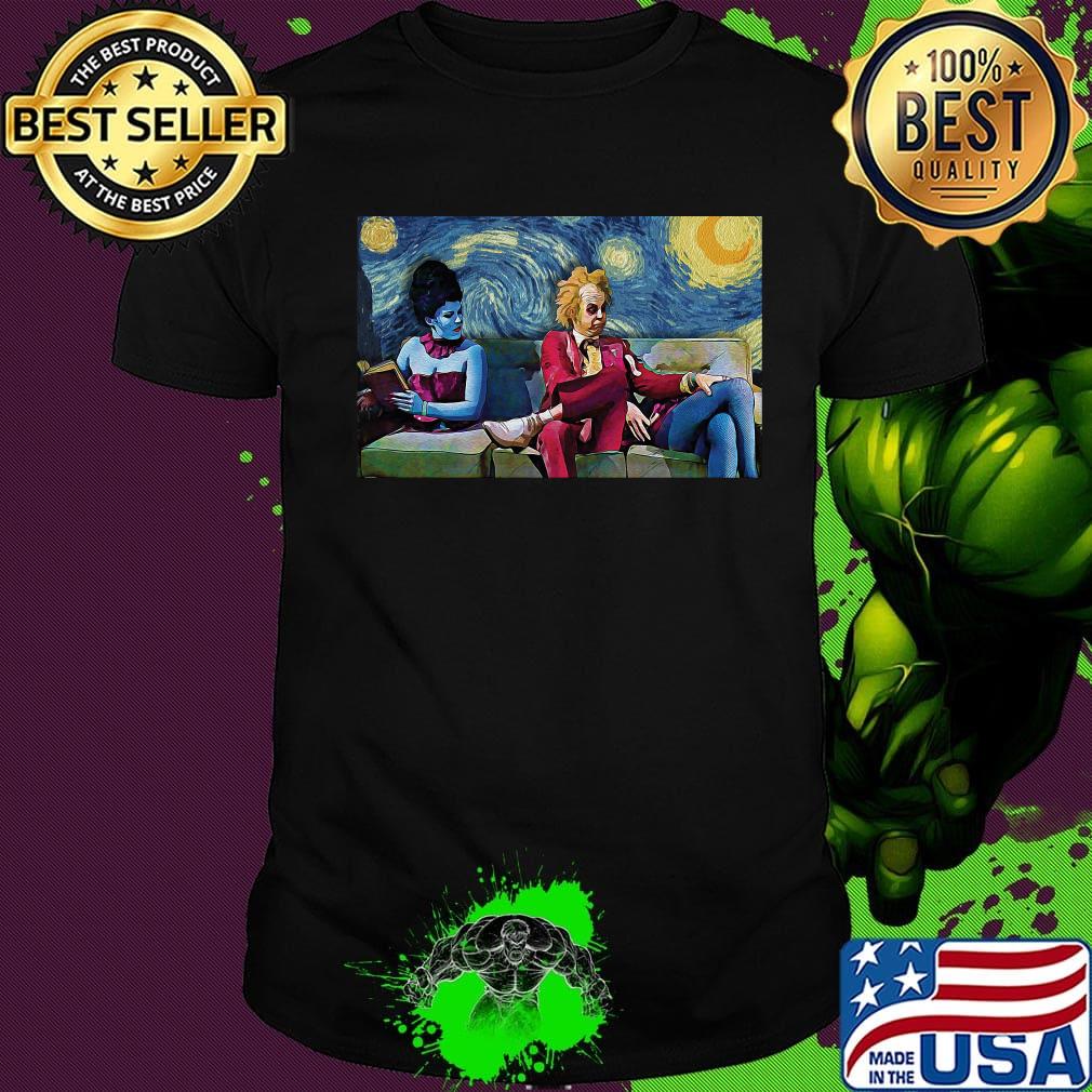 Joker van gogh starry night shirt